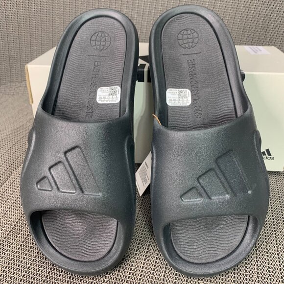 Adidas Adicane Mens Size 8 Women’s 9 Slide Black Sandals Lightweight/Comfortabl - Picture 3 of 6
